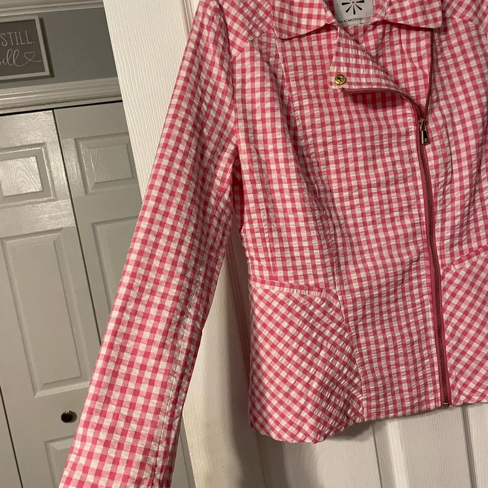 NWOT Issac Mizrahi Live Gingham Jacket - Picture 6 of 16
